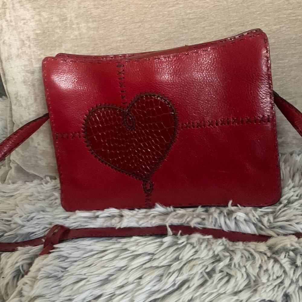 Brighten Heart Leather Shoulder Bag